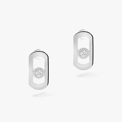 [Loxura]So Move Diamond Earrings in Yellow Gold