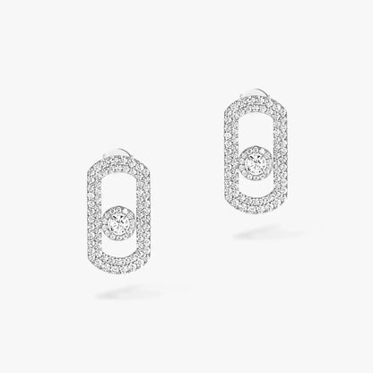 [Loxura]So Move Pave_-Set Diamond Earrings in Silver