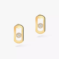 [Loxura]So Move Diamond Earrings in Yellow Gold