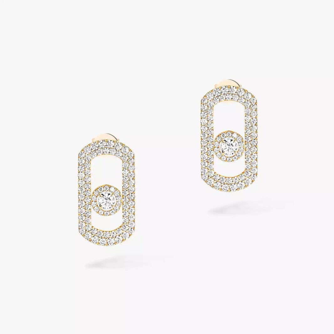 [Loxura]So Move Pave_-Set Diamond Earrings in Silver