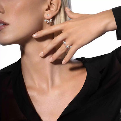 [Loxura] My Twin Trio  Diamond Earrings