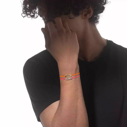 [LUXE]Messika Care(s) pink cord pavé bracelet