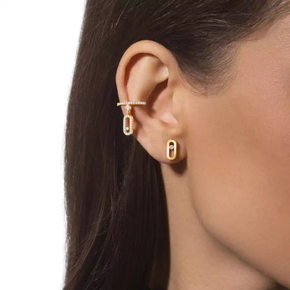[LUXE]Move Uno Diamond Stud Earrings