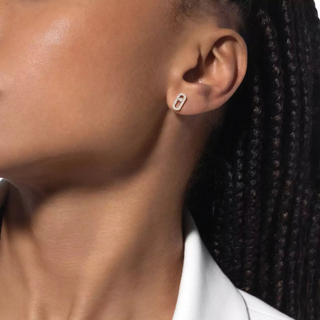 [Loxura]Move Uno Diamond Earrings