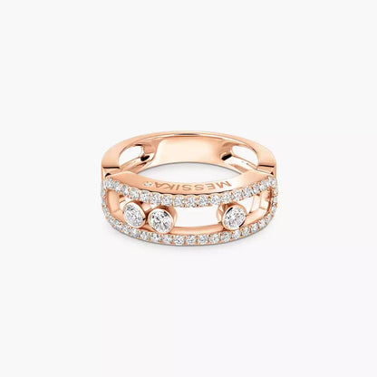 [LUXE] Move Gold Diamond Pave_ Ring