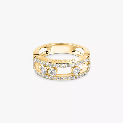 [LUXE] Move Gold Diamond Pave_ Ring