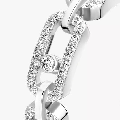 [LUXE]Move Link Pave_-Set Diamond Ring in Gold