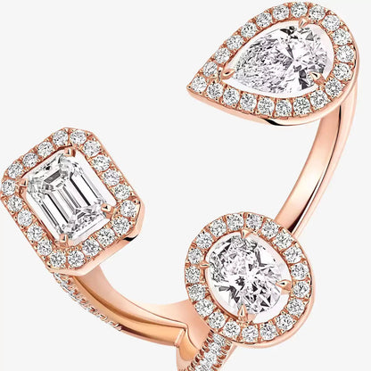 [[Loxura] Diamond Ring 0,25ct My Twin Trilogy