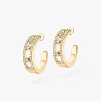 [LUXE]Diamond Pave_ Hoop Earrings Move