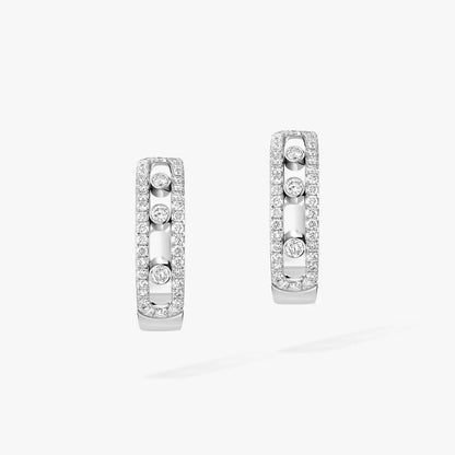 [LUXE]Diamond Pave_ Hoop Earrings Move