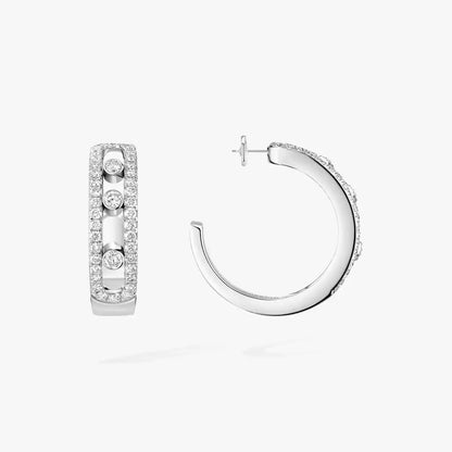[LUXE]Diamond Pave_ Hoop Earrings Move