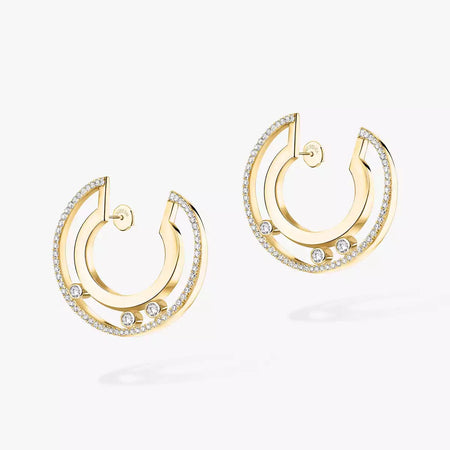 [LUXE]Move Romane Small Diamond Hoop Earrings