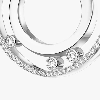 [Loxura]Move Romane Small Diamond Hoop Earrings