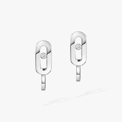 [LUXE]Diamond Mini Hoop Earrings Move Classique
