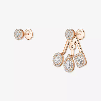 [Loxura] My Twin Trio  Diamond Earrings