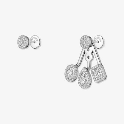 [Loxura] My Twin Trio  Diamond Earrings