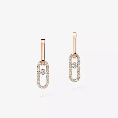 [LUXE]Move Link Diamond Earrings
