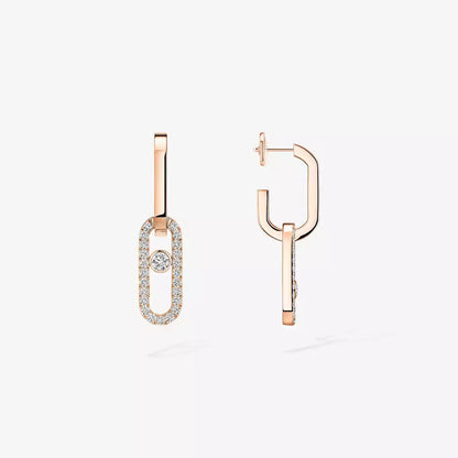 [LUXE]Move Link Diamond Earrings