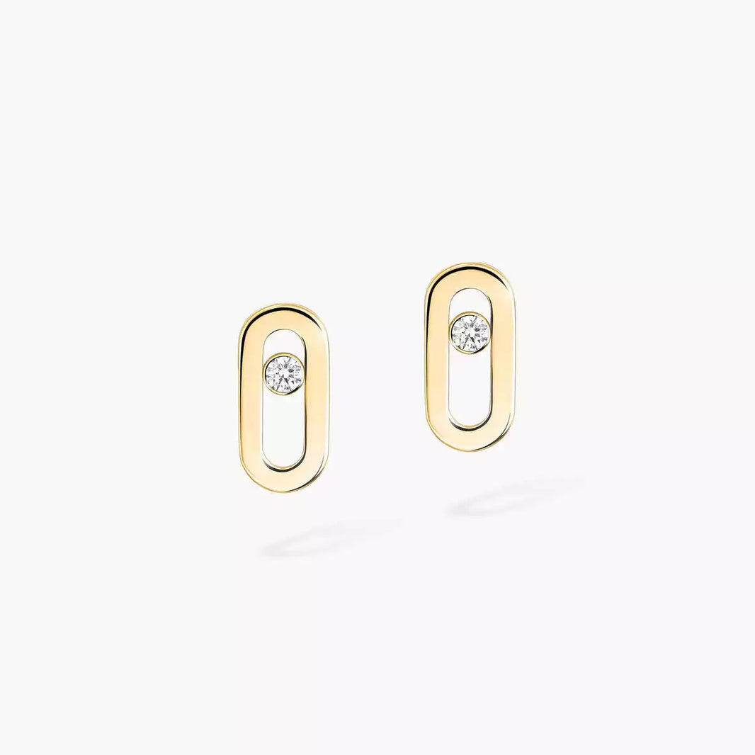 [Loxura]Move Uno Diamond Stud Earrings