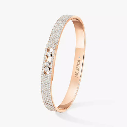 [LUXE]Move Noa Full Pavé Diamond Bangle Bracelet