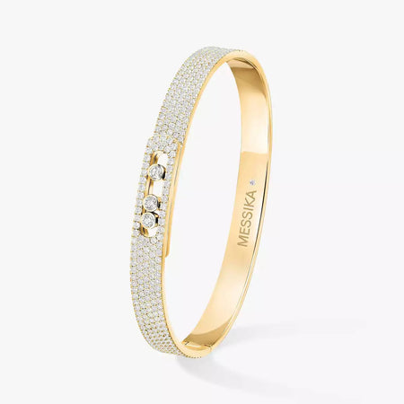 [LUXE]Move Noa Full Pavé Diamond Bangle Bracelet