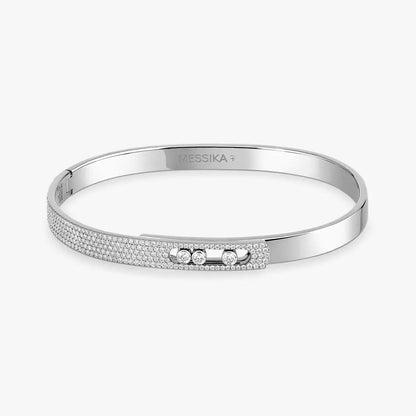 [LUXE]Move Noa Rose Gold Pavé Diamond Bangle Bracelet