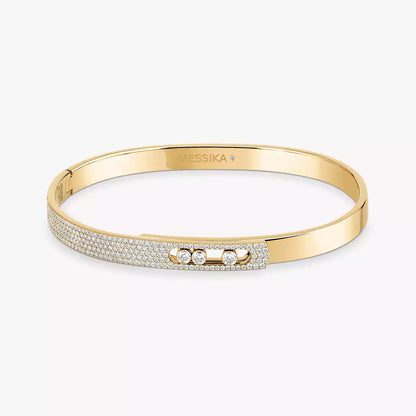 [LUXE]Move Noa Rose Gold Pavé Diamond Bangle Bracelet