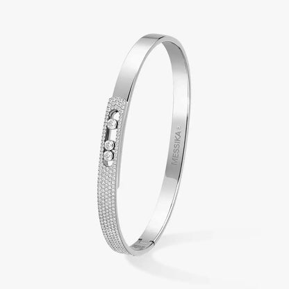 [LUXE]Move Noa Rose Gold Pavé Diamond Bangle Bracelet