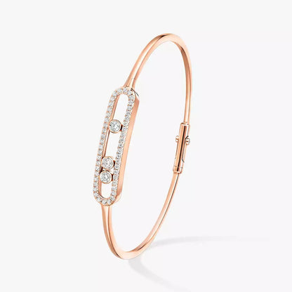[LUXE]Move Pavé Diamond Bangle Bracelet M
