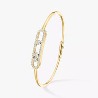 [LUXE]Move Pavé Diamond Bangle Bracelet M