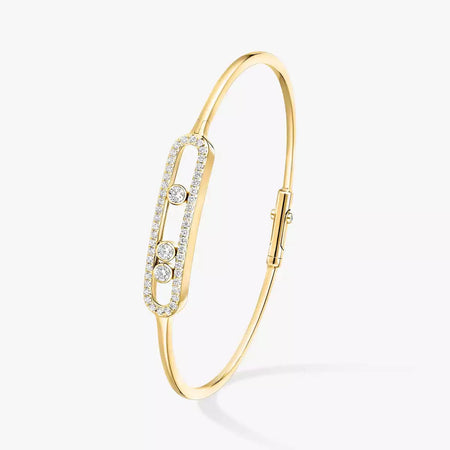 [LUXE]Move Pavé Diamond Bangle Bracelet M