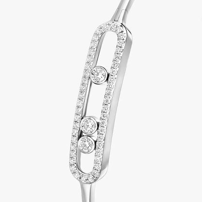 [LUXE]Move Pavé Diamond Bangle Bracelet M