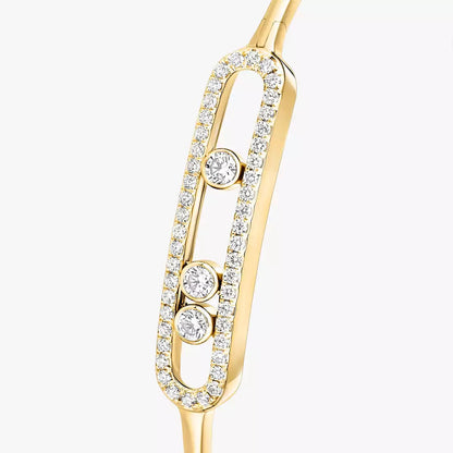 [LUXE]Move Pavé Diamond Bangle Bracelet M