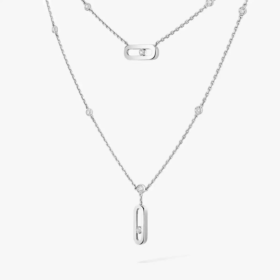 [Loxura] Move Uno Diamond Necklace