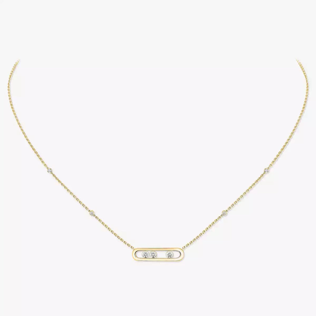 [LUXE] Baby Move Gold Diamond Necklace