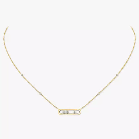 [LUXE] Baby Move Gold Diamond Necklace