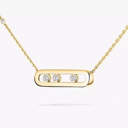[LUXE] Baby Move Gold Diamond Necklace