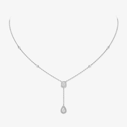 [LUXE]Gold Diamond Tie Necklace