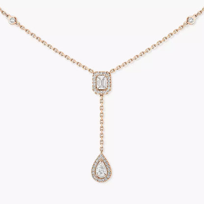 [LUXE]Gold Diamond Tie Necklace