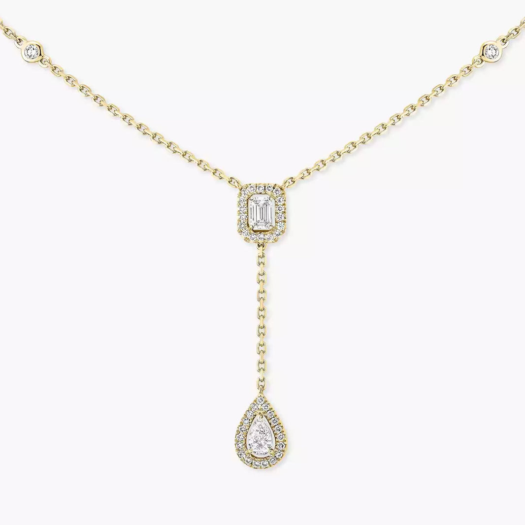 [LUXE]Gold Diamond Tie Necklace