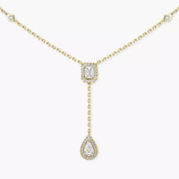 [LUXE]Gold Diamond Tie Necklace