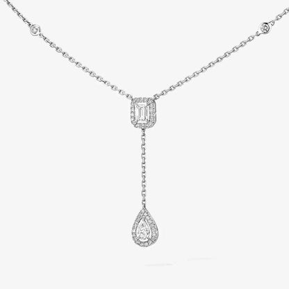 [LUXE]Gold Diamond Tie Necklace