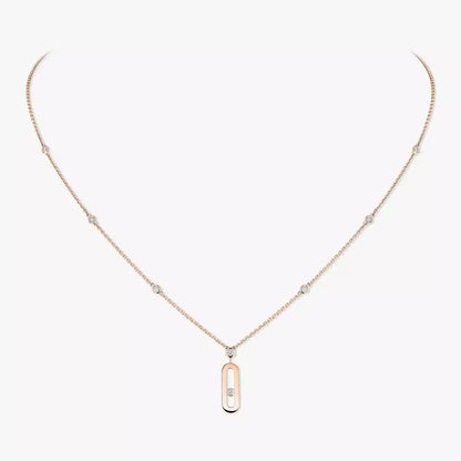 [LUXE] Move Uno Gold Diamond Long Necklace