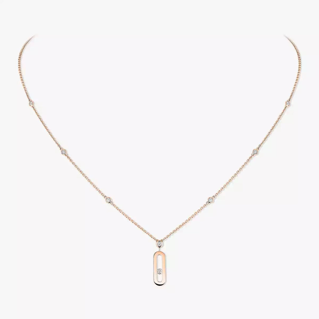 [Loxura] Move Uno Gold Diamond Long Necklace