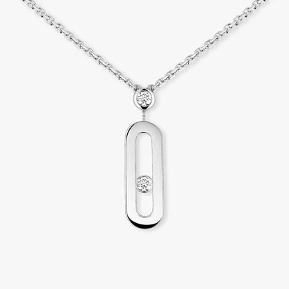[LUXE] Move Uno Gold Diamond Long Necklace