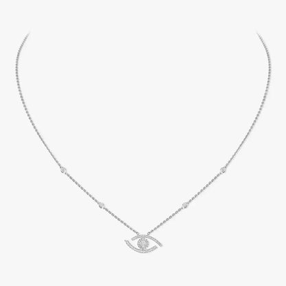[LUXE]Pave_ Diamond Necklace Lucky Eye