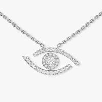 [LUXE]Pave_ Diamond Necklace Lucky Eye