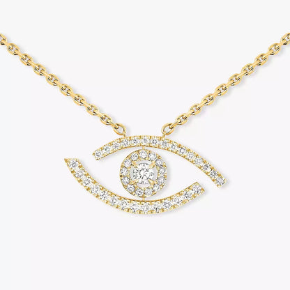 [LUXE]Pave_ Diamond Necklace Lucky Eye