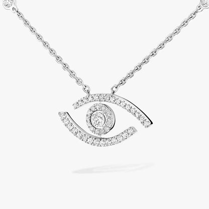 [LUXE]Pave_ Diamond Necklace Lucky Eye