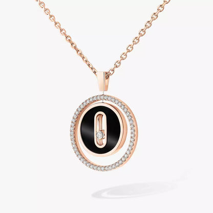[LUXE]Lucky Move Diamond Necklace in Rose Gold and White Mother-of-Pearl